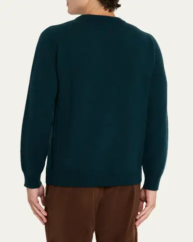 Brioni Men's Cashmere and Silk Knit Crewneck Sweater | Thumbnail 7 Brioni Men's Cashmere and Silk Knit Crewneck Sweater | Thumbnail 7