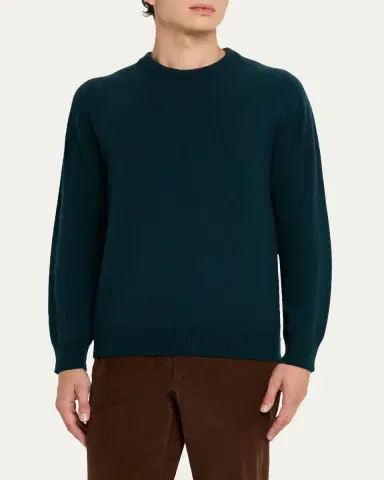 Brioni Men's Cashmere and Silk Knit Crewneck Sweater | Thumbnail 8 Brioni Men's Cashmere and Silk Knit Crewneck Sweater | Thumbnail 8
