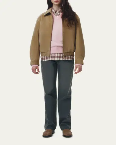 Dunst Unisex Suede Bomber Jacket | Thumbnail 2 Dunst Unisex Suede Bomber Jacket | Thumbnail 2