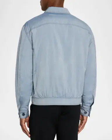 Giorgio Armani Men's Silk Denim Blouson Jacket | Thumbnail 2 Giorgio Armani Men's Silk Denim Blouson Jacket | Thumbnail 2