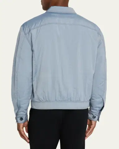 Giorgio Armani Men's Silk Denim Blouson Jacket | Thumbnail 7 Giorgio Armani Men's Silk Denim Blouson Jacket | Thumbnail 7