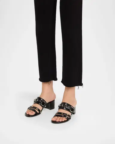 Balenciaga City Leather Block-Heel Sandals | Thumbnail 2 Balenciaga City Leather Block-Heel Sandals | Thumbnail 2