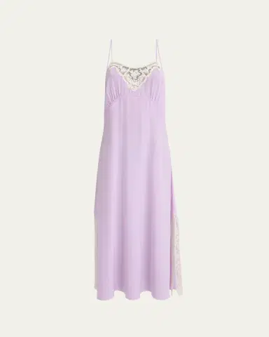Chloé Lace-Trim Silk Midi Slip Dress | Thumbnail 5 Chloé Lace-Trim Silk Midi Slip Dress | Thumbnail 5