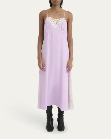 Chloé Lace-Trim Silk Midi Slip Dress | Thumbnail 6 Chloé Lace-Trim Silk Midi Slip Dress | Thumbnail 6