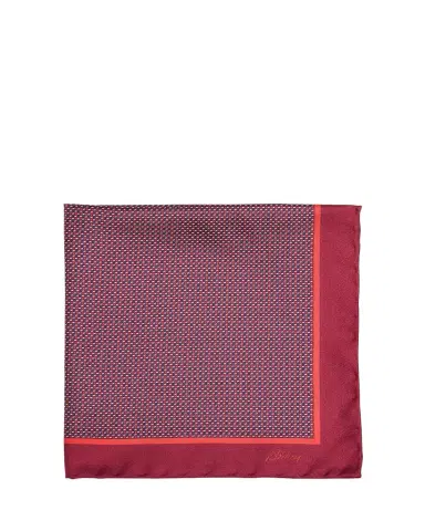 Brioni Men's Geometric Zig-Zag Silk Pocket Square | Thumbnail 1 Brioni Men's Geometric Zig-Zag Silk Pocket Square | Thumbnail 1