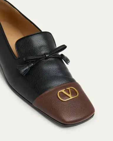 Valentino Garavani Men's Babouchoes Goatskin Cap-Toe Loafers | Thumbnail 5 Valentino Garavani Men's Babouchoes Goatskin Cap-Toe Loafers | Thumbnail 5