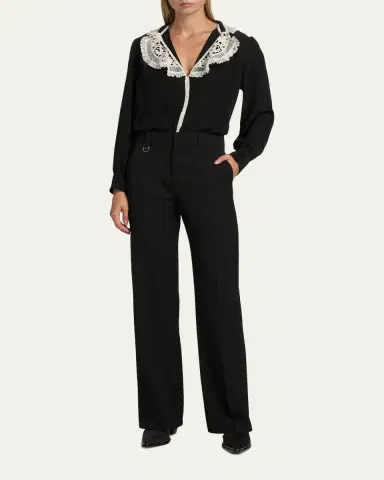 Chloé Tailored Stretch Wool Trousers | Thumbnail 3 Chloé Tailored Stretch Wool Trousers | Thumbnail 3