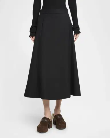 Moncler Circle-Cut Wool Midi Skirt | Thumbnail 3 Moncler Circle-Cut Wool Midi Skirt | Thumbnail 3