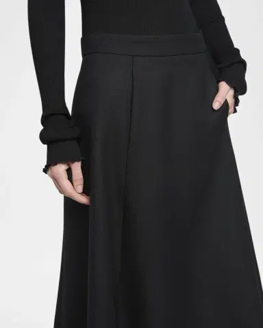 Moncler Circle-Cut Wool Midi Skirt | Thumbnail 4 Moncler Circle-Cut Wool Midi Skirt | Thumbnail 4