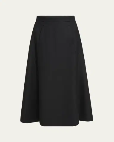 Moncler Circle-Cut Wool Midi Skirt | Thumbnail 5 Moncler Circle-Cut Wool Midi Skirt | Thumbnail 5