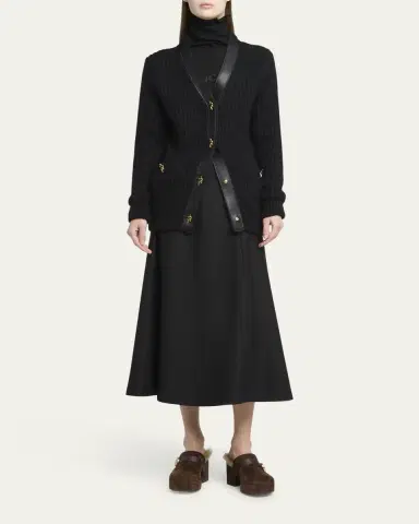 Moncler Circle-Cut Wool Midi Skirt | Thumbnail 6 Moncler Circle-Cut Wool Midi Skirt | Thumbnail 6