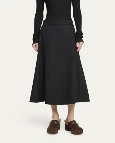 Moncler Circle-Cut Wool Midi Skirt | Thumbnail 8 Moncler Circle-Cut Wool Midi Skirt | Thumbnail 8