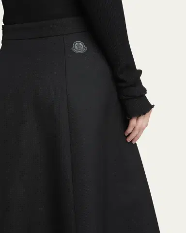 Moncler Circle-Cut Wool Midi Skirt | Thumbnail 9 Moncler Circle-Cut Wool Midi Skirt | Thumbnail 9