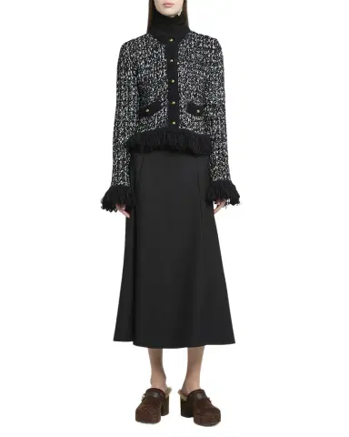 Moncler Circle-Cut Wool Midi Skirt | Thumbnail 1 Moncler Circle-Cut Wool Midi Skirt | Thumbnail 1