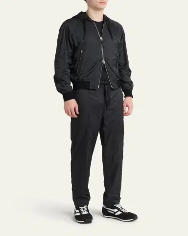 TOM FORD Men's Mick Tech Fabric and Suede Sneakers | Thumbnail 3 TOM FORD Men's Mick Tech Fabric and Suede Sneakers | Thumbnail 3