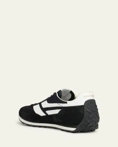 TOM FORD Men's Mick Tech Fabric and Suede Sneakers | Thumbnail 4 TOM FORD Men's Mick Tech Fabric and Suede Sneakers | Thumbnail 4