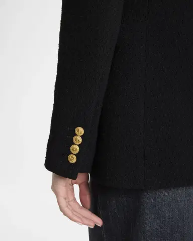 Chloé Cascade-Lapel Double-Breasted Boucle Jacket | Thumbnail 4 Chloé Cascade-Lapel Double-Breasted Boucle Jacket | Thumbnail 4