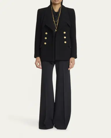 Chloé Cascade-Lapel Double-Breasted Boucle Jacket | Thumbnail 6 Chloé Cascade-Lapel Double-Breasted Boucle Jacket | Thumbnail 6
