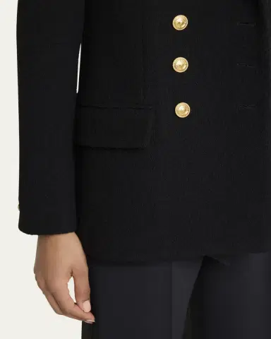 Chloé Cascade-Lapel Double-Breasted Boucle Jacket | Thumbnail 9 Chloé Cascade-Lapel Double-Breasted Boucle Jacket | Thumbnail 9