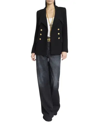 Chloé Cascade-Lapel Double-Breasted Boucle Jacket | Thumbnail 1 Chloé Cascade-Lapel Double-Breasted Boucle Jacket | Thumbnail 1