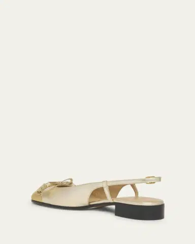 Valentino Garavani Valet Du Roi VLogo Metallic Leather Slingback Ballerina Flats | Thumbnail 5 Valentino Garavani Valet Du Roi VLogo Metallic Leather Slingback Ballerina Flats | Thumbnail 5