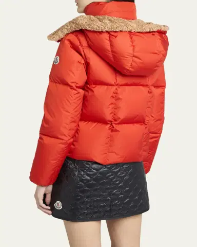 Moncler Castelnou Square-Quilted Short Down Jacket with Detachable Hood | Thumbnail 7 Moncler Castelnou Square-Quilted Short Down Jacket with Detachable Hood | Thumbnail 7