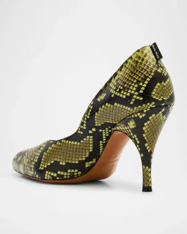 Miu Miu Python-Printed Leather Pumps | Thumbnail 19 Miu Miu Python-Printed Leather Pumps | Thumbnail 19