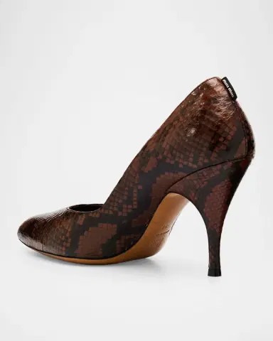 Miu Miu Python-Printed Leather Pumps | Thumbnail 3 Miu Miu Python-Printed Leather Pumps | Thumbnail 3