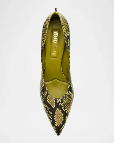 Miu Miu Python-Printed Leather Pumps | Thumbnail 21 Miu Miu Python-Printed Leather Pumps | Thumbnail 21