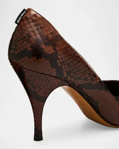 Miu Miu Python-Printed Leather Pumps | Thumbnail 5 Miu Miu Python-Printed Leather Pumps | Thumbnail 5