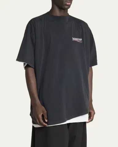 Balenciaga Men's Double-Layer T-Shirt | Thumbnail 4 Balenciaga Men's Double-Layer T-Shirt | Thumbnail 4