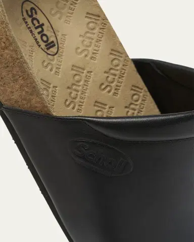 Balenciaga x Scholl Men's Calfskin Cork-Sole Flat Mules | Thumbnail 5 Balenciaga x Scholl Men's Calfskin Cork-Sole Flat Mules | Thumbnail 5