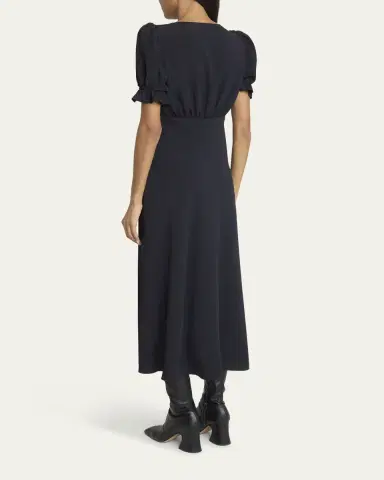 Chloé Empire-Waist Puff-Sleeve Ankle Dress | Thumbnail 3 Chloé Empire-Waist Puff-Sleeve Ankle Dress | Thumbnail 3