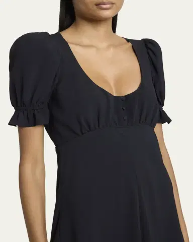 Chloé Empire-Waist Puff-Sleeve Ankle Dress | Thumbnail 5 Chloé Empire-Waist Puff-Sleeve Ankle Dress | Thumbnail 5