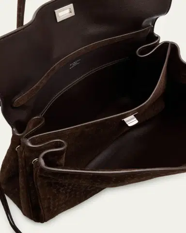 Balenciaga Rodeo Medium Croc-Embossed Suede Top-Handle Bag | Thumbnail 4 Balenciaga Rodeo Medium Croc-Embossed Suede Top-Handle Bag | Thumbnail 4
