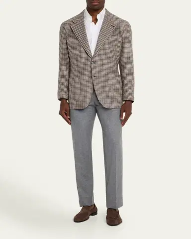 Brioni Men's Brera Cashmere District Check Sport Coat | Thumbnail 2 Brioni Men's Brera Cashmere District Check Sport Coat | Thumbnail 2