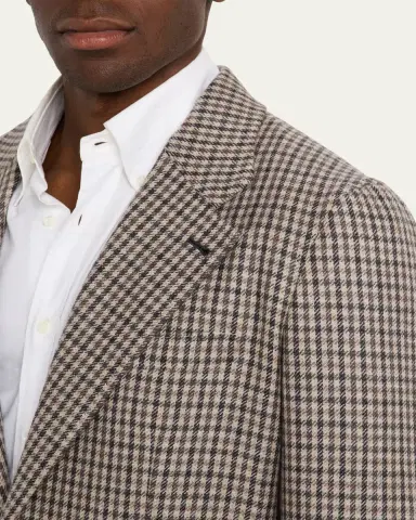 Brioni Men's Brera Cashmere District Check Sport Coat | Thumbnail 5 Brioni Men's Brera Cashmere District Check Sport Coat | Thumbnail 5