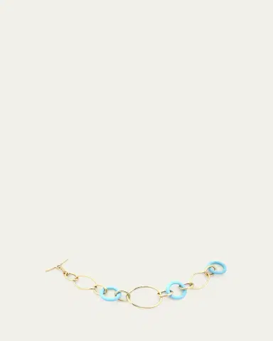 FARAONE MENNELLA by R.F.M.A.S. 18K Yellow Gold and Turquoise Link Stella Bracelet | Thumbnail 2 FARAONE MENNELLA by R.F.M.A.S. 18K Yellow Gold and Turquoise Link Stella Bracelet | Thumbnail 2
