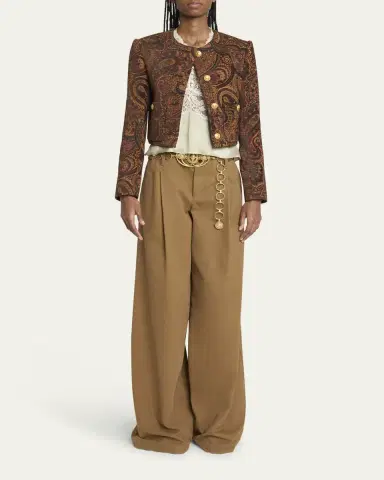 Chloé Paisley Velvet Single-Breasted Jacket | Thumbnail 7 Chloé Paisley Velvet Single-Breasted Jacket | Thumbnail 7