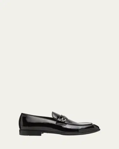 Ferragamo Men's Desio Patent Leather Penny Loafers | Thumbnail 6 Ferragamo Men's Desio Patent Leather Penny Loafers | Thumbnail 6