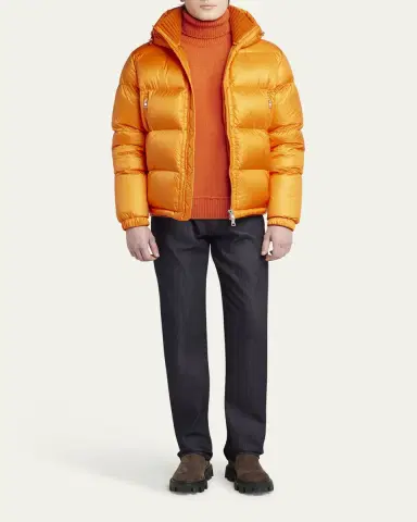 Moncler Men's Quilted Ripstop Down Hooded Jacket | Thumbnail 2 Moncler Men's Quilted Ripstop Down Hooded Jacket | Thumbnail 2
