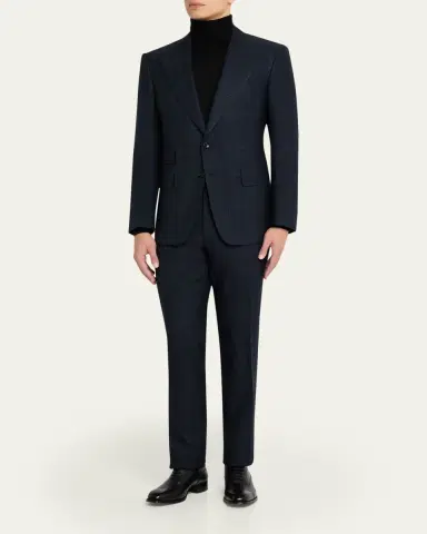 Tom Ford Men's Check Single-Breasted Suit | Thumbnail 2 Tom Ford Men's Check Single-Breasted Suit | Thumbnail 2