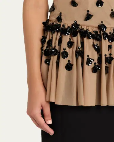 Diotima Embellished Plunging Halter Peplum Top | Thumbnail 5 Diotima Embellished Plunging Halter Peplum Top | Thumbnail 5