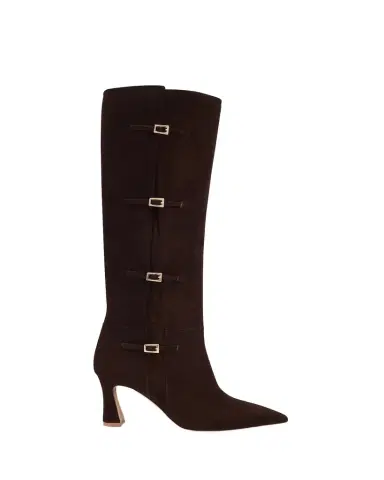 Malone Souliers Nolan Suede Quad-Buckle Knee Boots | Thumbnail 1 Malone Souliers Nolan Suede Quad-Buckle Knee Boots | Thumbnail 1