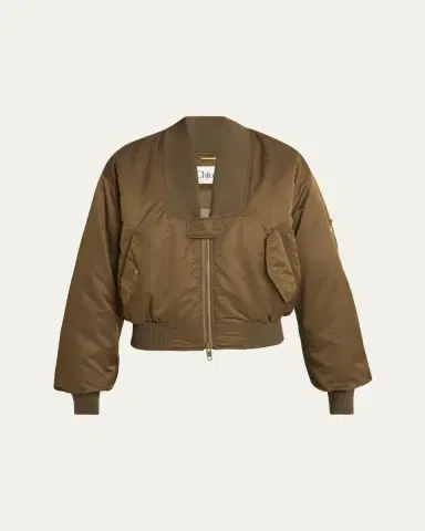 Chloé V-Neck Bomber Jacket | Thumbnail 5 Chloé V-Neck Bomber Jacket | Thumbnail 5