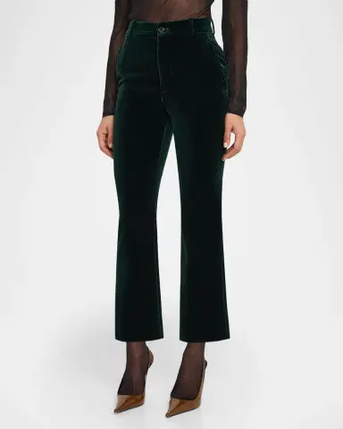 Saint Laurent Velvet Flare Trousers | Thumbnail 3 Saint Laurent Velvet Flare Trousers | Thumbnail 3