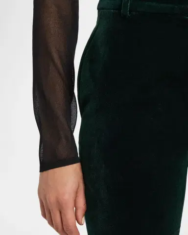 Saint Laurent Velvet Flare Trousers | Thumbnail 4 Saint Laurent Velvet Flare Trousers | Thumbnail 4