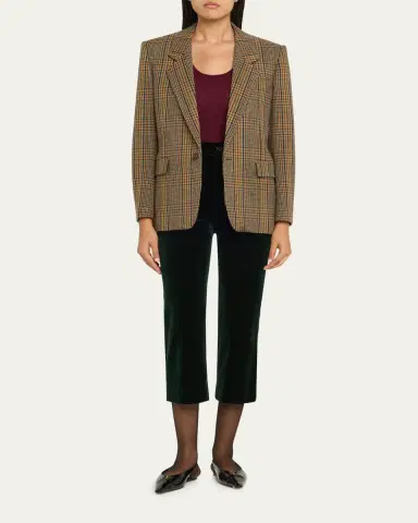 Saint Laurent Velvet Flare Trousers | Thumbnail 6 Saint Laurent Velvet Flare Trousers | Thumbnail 6