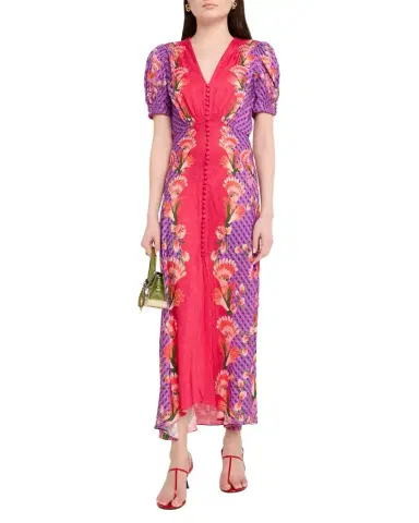 Saloni Lea Printed Long Dress | Thumbnail 1 Saloni Lea Printed Long Dress | Thumbnail 1