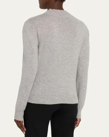 Oscar de la Renta Mockneck Cashmere Knit Scarf Sweater | Thumbnail 7 Oscar de la Renta Mockneck Cashmere Knit Scarf Sweater | Thumbnail 7